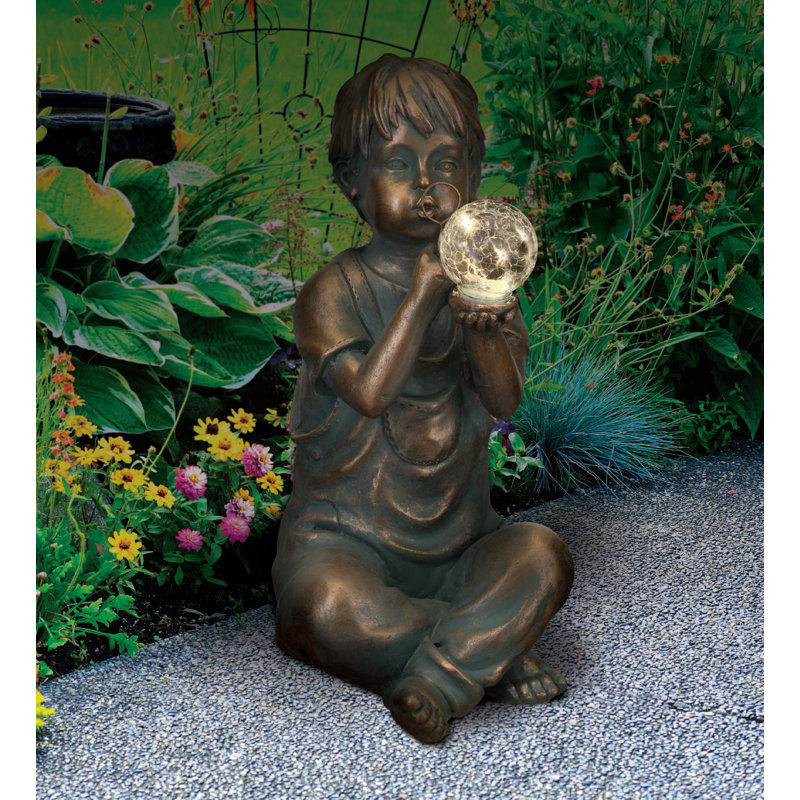 Regal Art & Gift LED Solar Boy Garden Statue Wayfair